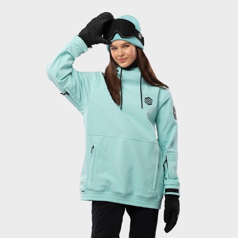 Casaco de snowboard para mulher Desportos de inverno W1-W Iceberg Turquesa