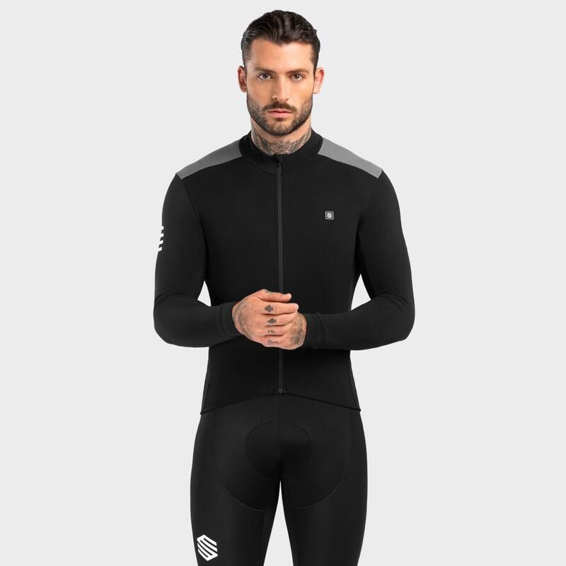 Herren Radsport thermo-radtrikot für M4 Fleet Moss SIROKO Schwarz