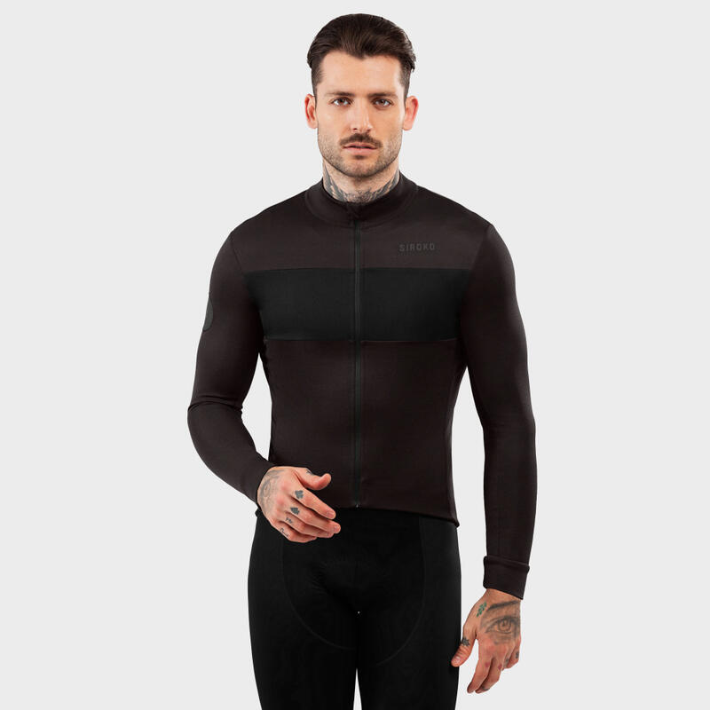 Langärmeliges Trikot Merinowolle Radsport SIROKO SRX PRO Exclusive Braun Herren