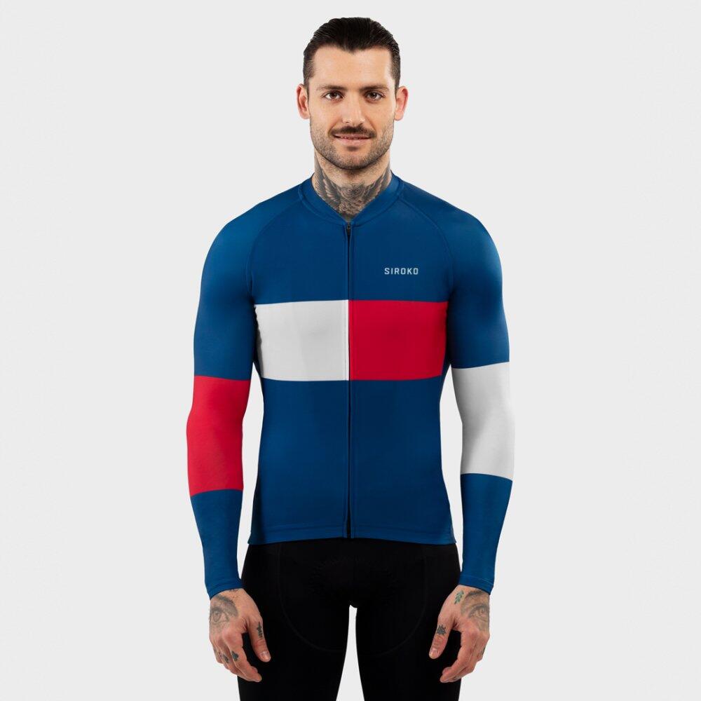 Maglia da ciclismo a maniche lunghe uomo M2 Vezzana SIROKO Blu |  Siroko