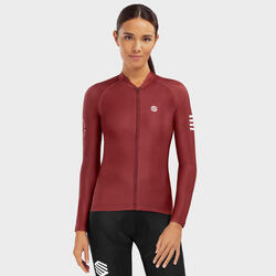 Maillot manches longues Cyclisme Femme M2 Cherry Bordeaux