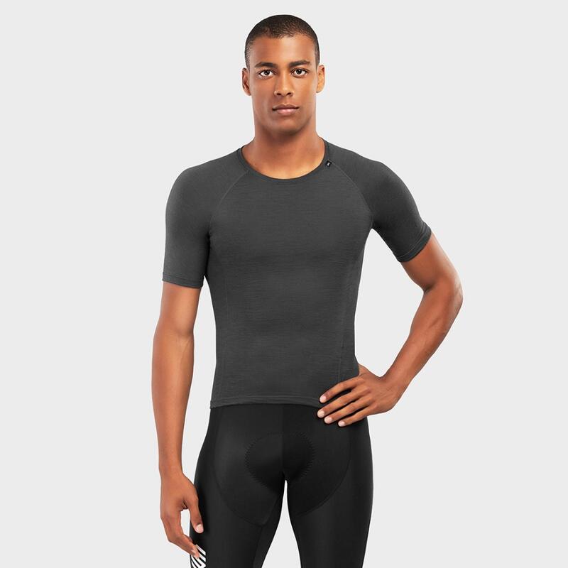 Herren Radsport fahrradbaselayer aus merinowolle für SRX Convex SIROKO Grau