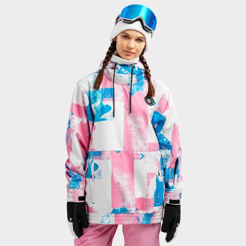 Kobieta Sporty zimowe Damska kurtka snowboardowa W1-W Holi Cukierkowy Róż