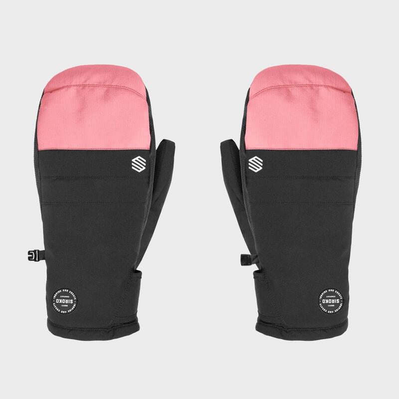 Heren en Dames Wintersport Snowboard- en skiwanten Pitztal Pink SIROKO Zwart