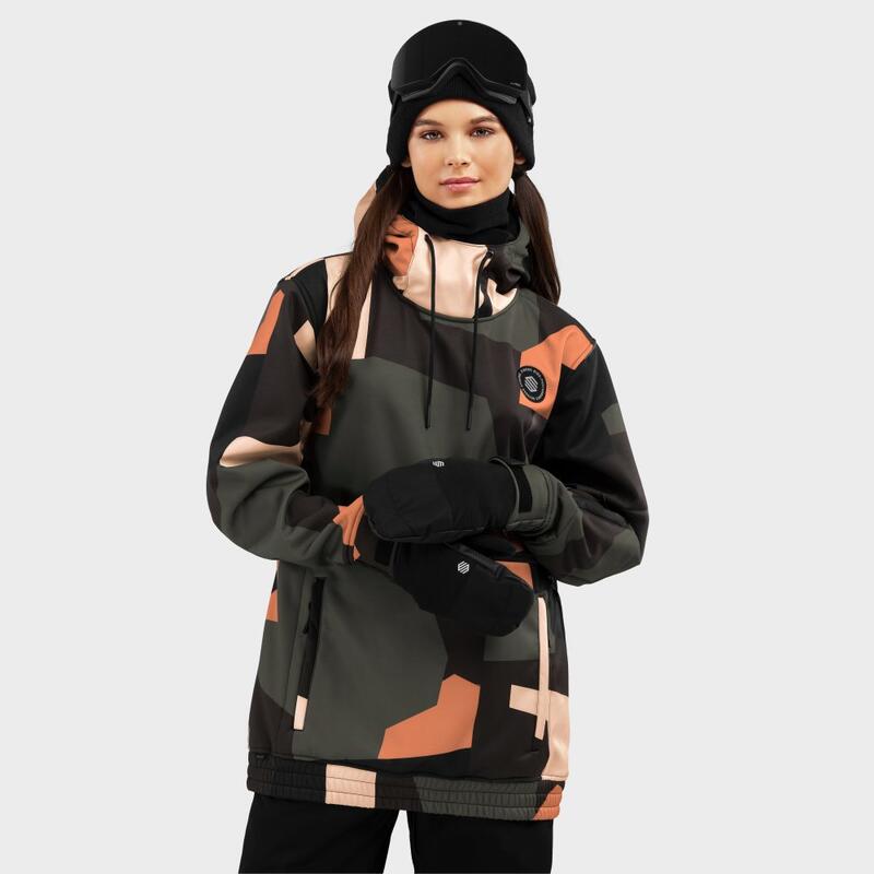 DondPO Veste de Ski Femme Peluche Hiver Chaude Overall combinaisons de ski  Zipper Snowboard Coupe-Vent Ski Suit Ski Costume Ski Vetement Capuche