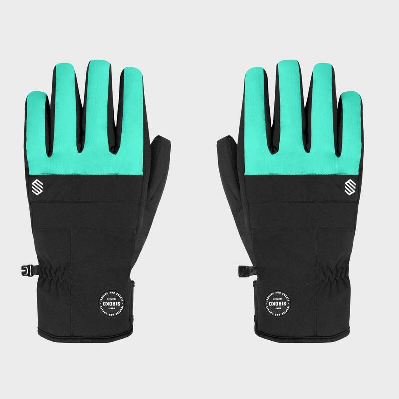 Gants thermiques snowboard et ski Sports d'hiver Homme et Femme Voss Turquoise N