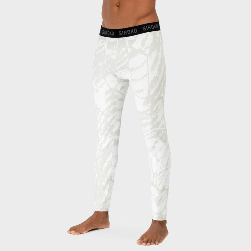 Pantalon sous-vêtement thermique homme Sports d'hiver Foggy Blanc