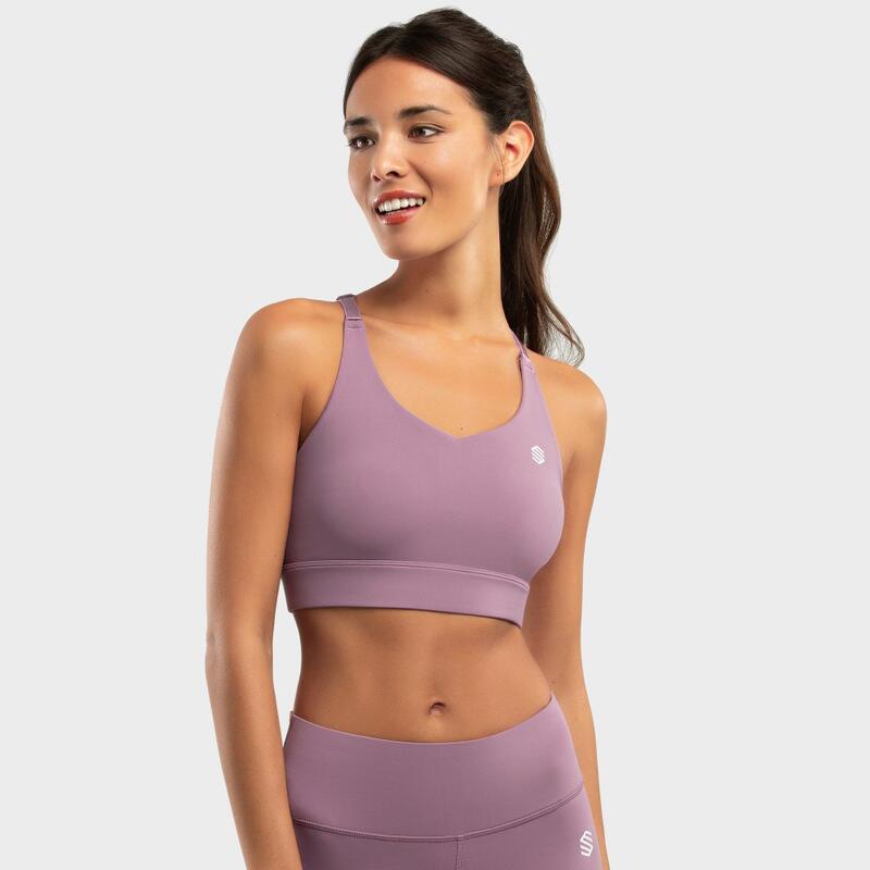 Damen Fitness Sport-BH - Starker Halt Pacemaker Mauve SIROKO Mauve