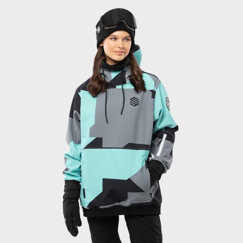 Kobieta Sporty zimowe Damska kurtka snowboardowa W1-W Ushuaia SIROKO Turkusowy