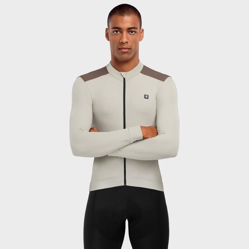 Herren Radsport thermo-radtrikot für M4 Sandhill SIROKO Beige