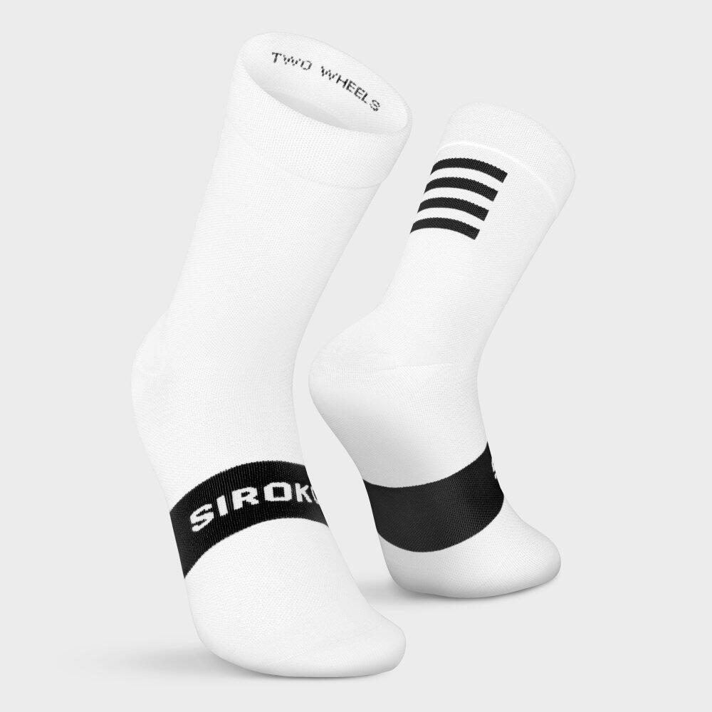 S1 White Gavia Men's and Women's Cycling Socks White