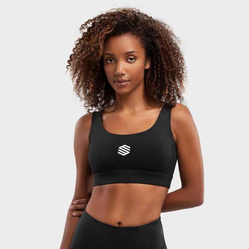 Damen Fitness Sport-BH - Starker Halt Cardio Black SIROKO Schwarz