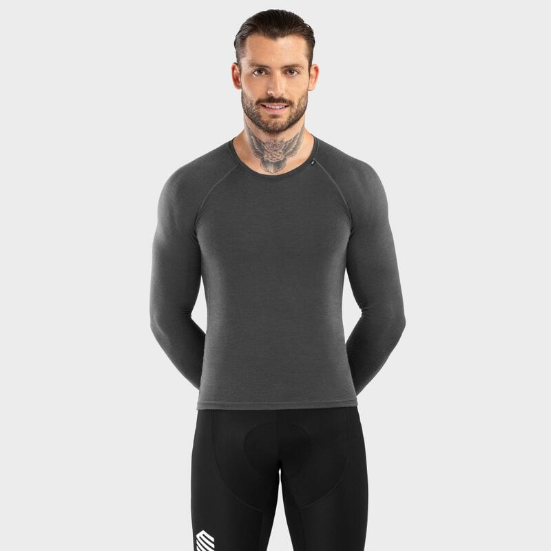 Herren Radsport fahrradbaselayer aus merinowolle für SRX Compact SIROKO Grau