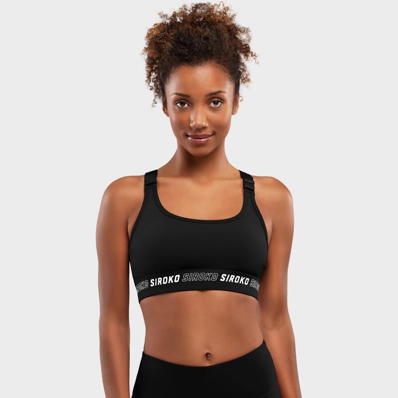 Brassière sport - Maintien élevé Fitness Femme Cardio Black Noir