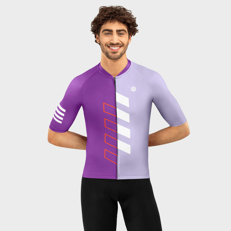 Maillot manches courtes Cyclisme SIROKO M2 Aconcagua Violet Homme