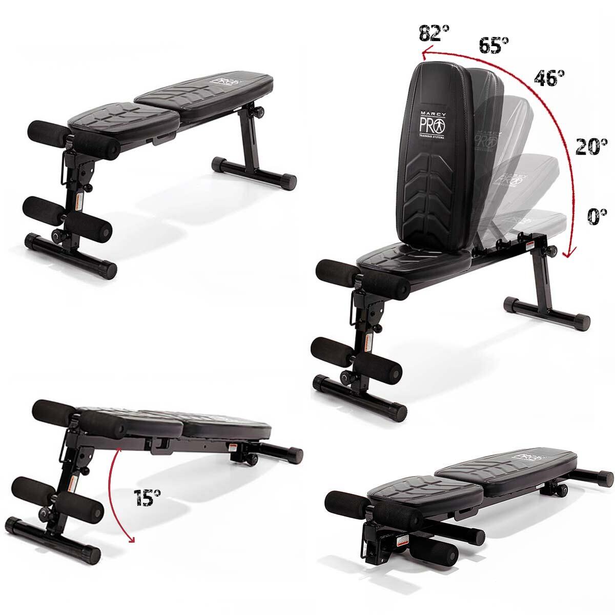 MARCY PRO PM-10110 EASY BUILD DELUXE ADJUSTABLE UTILITY WEIGHT BENCH 4/7