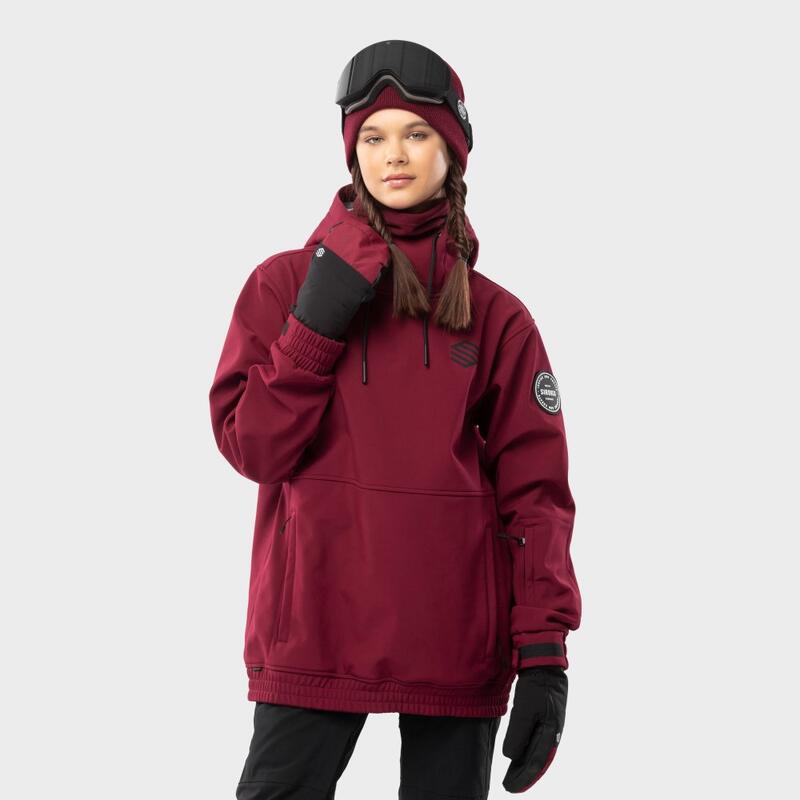 Chaqueta para snowboard/esquí mujer esquí y nieve W1-W Groenland Burdeos