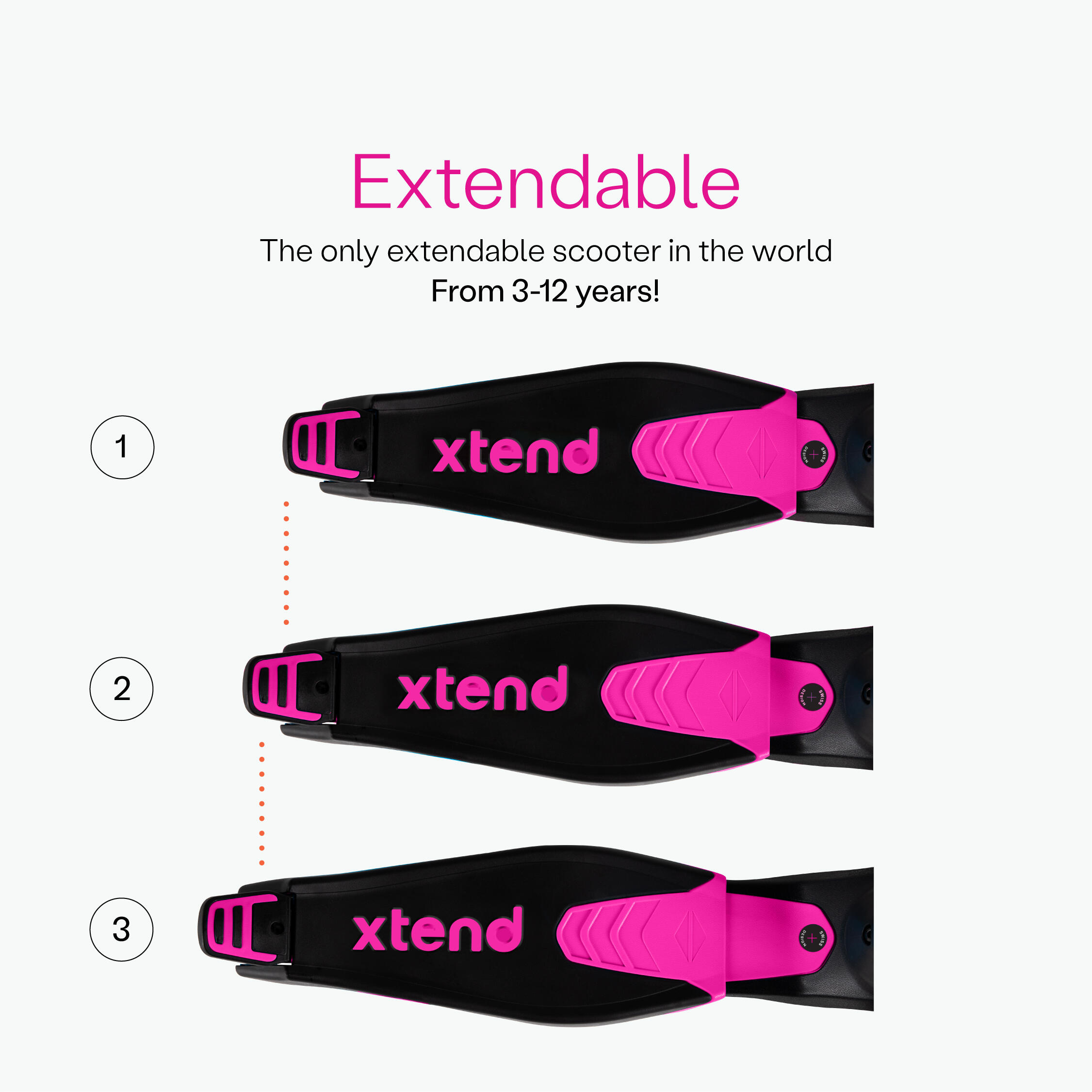 Patinete montable Xtend - Rosa 6/7