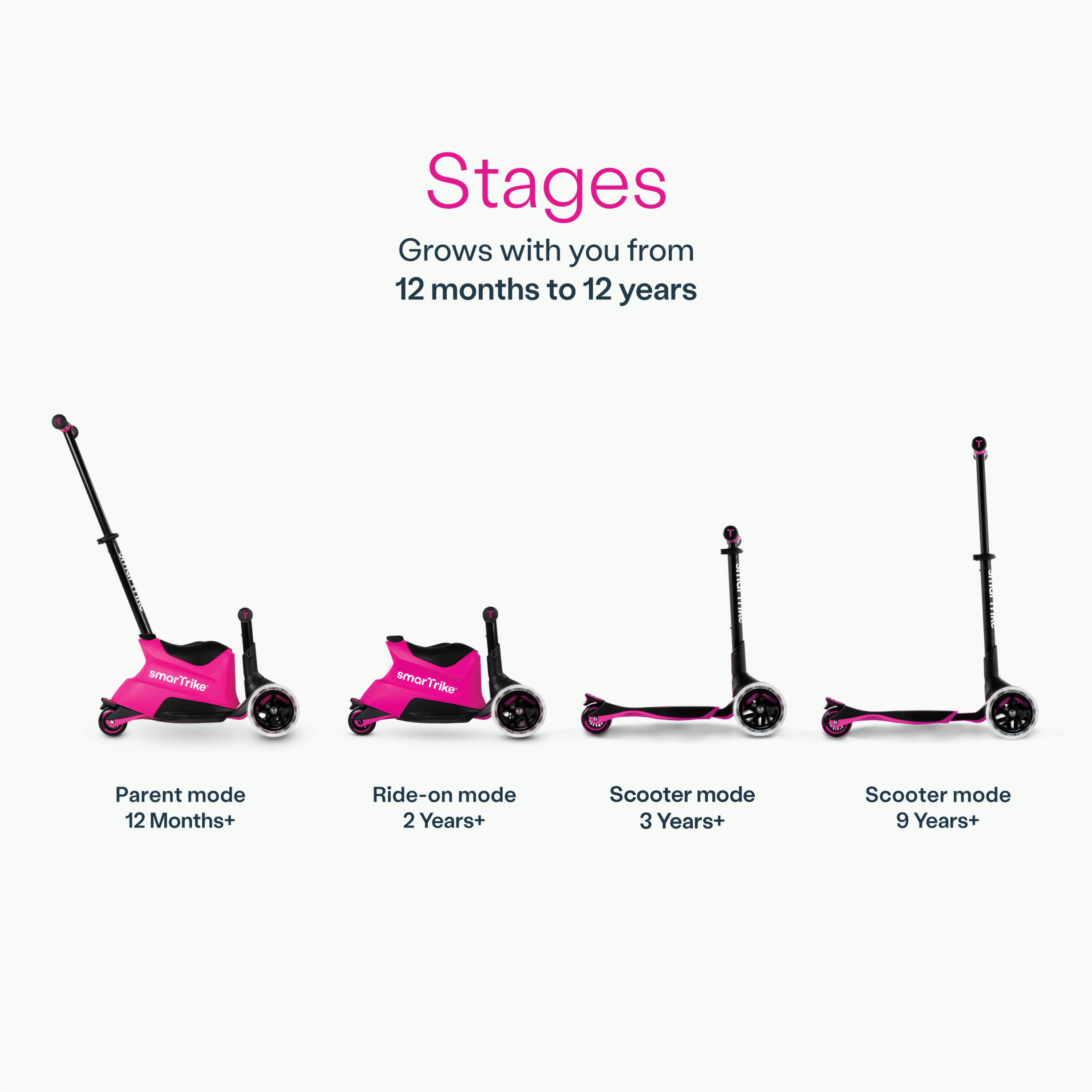 Patinete montable Xtend - Rosa 3/7