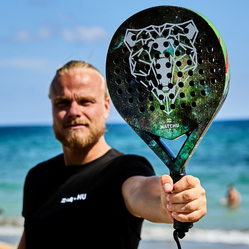 Padel racket Bear inclusief draagtas - Ronde vorm voor controle 5/7