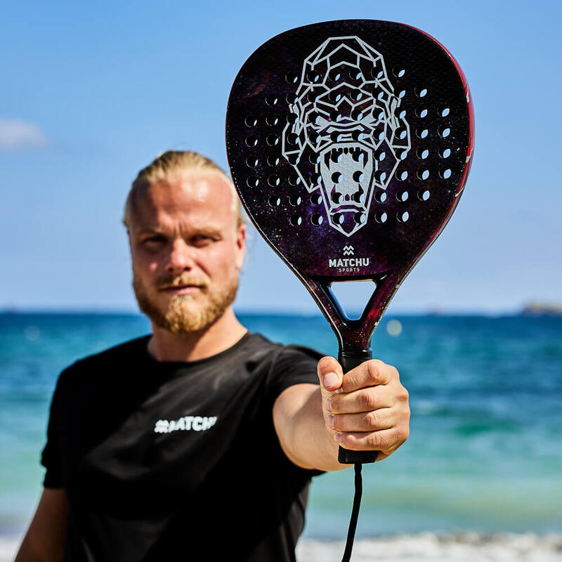 Raquette de padel Gorilla y compris housse - Forme goutte d'eau pour polyvalents