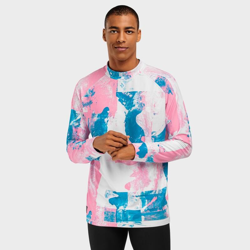 Sous-maillot thermique homme Sports d'hiver Slush Watercolor Rose Bonbon