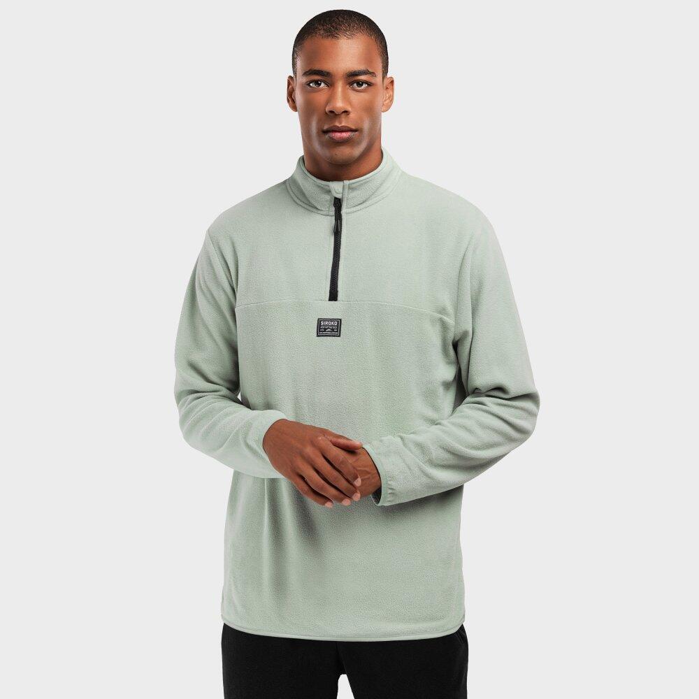 Camisola polar fina homem Desportos de inverno Cascade SIROKO Verde Cinza