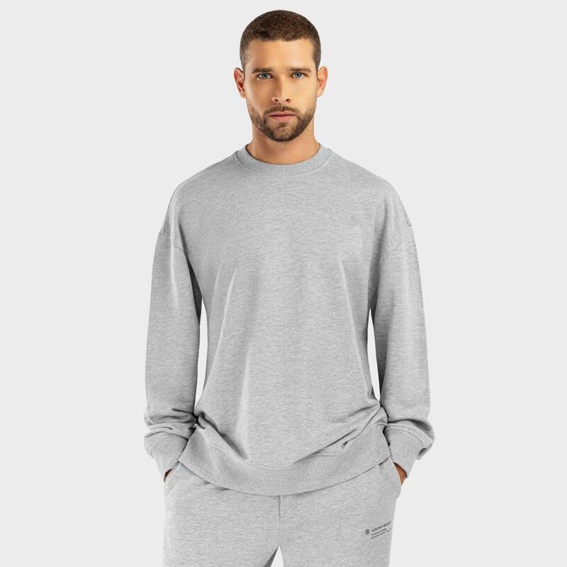 Sweat-shirt à col rond homme Lifestyle Ash Gris Nacré