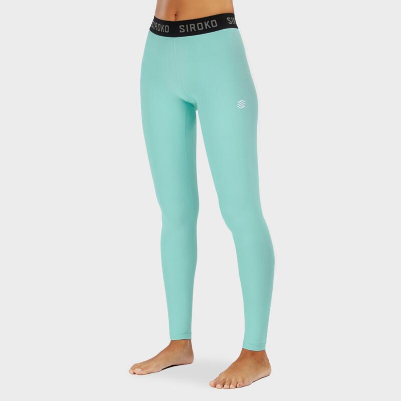 Leggings térmicos de mujer esquí y nieve Laax SIROKO Turquesa