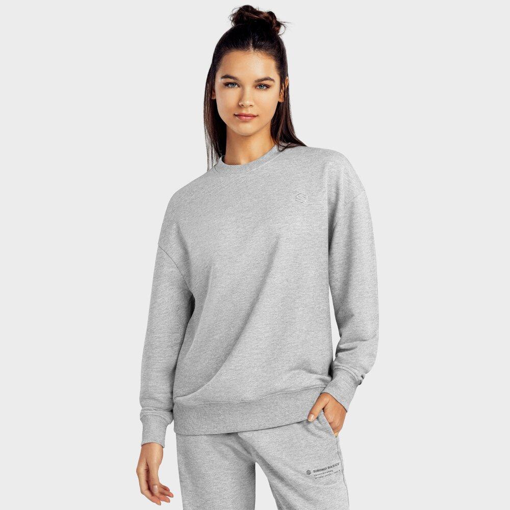 Women's round-neck sweatshirt Lifestyle Ash-W Gris Nacré