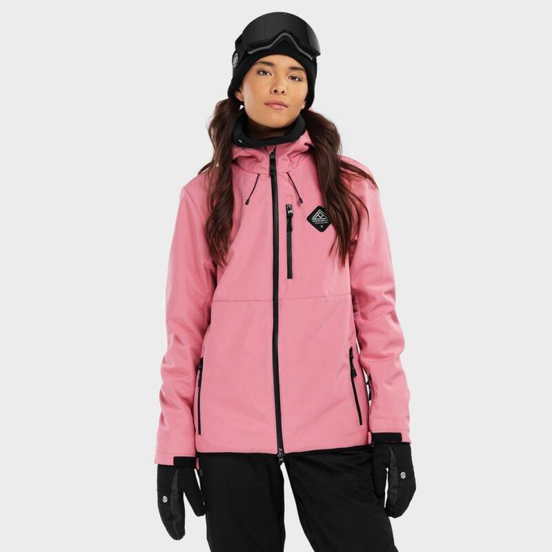 Kobieta Sporty zimowe Damska kurtka snowboardowa W2-W Lollipop Cukierkowy Róż
