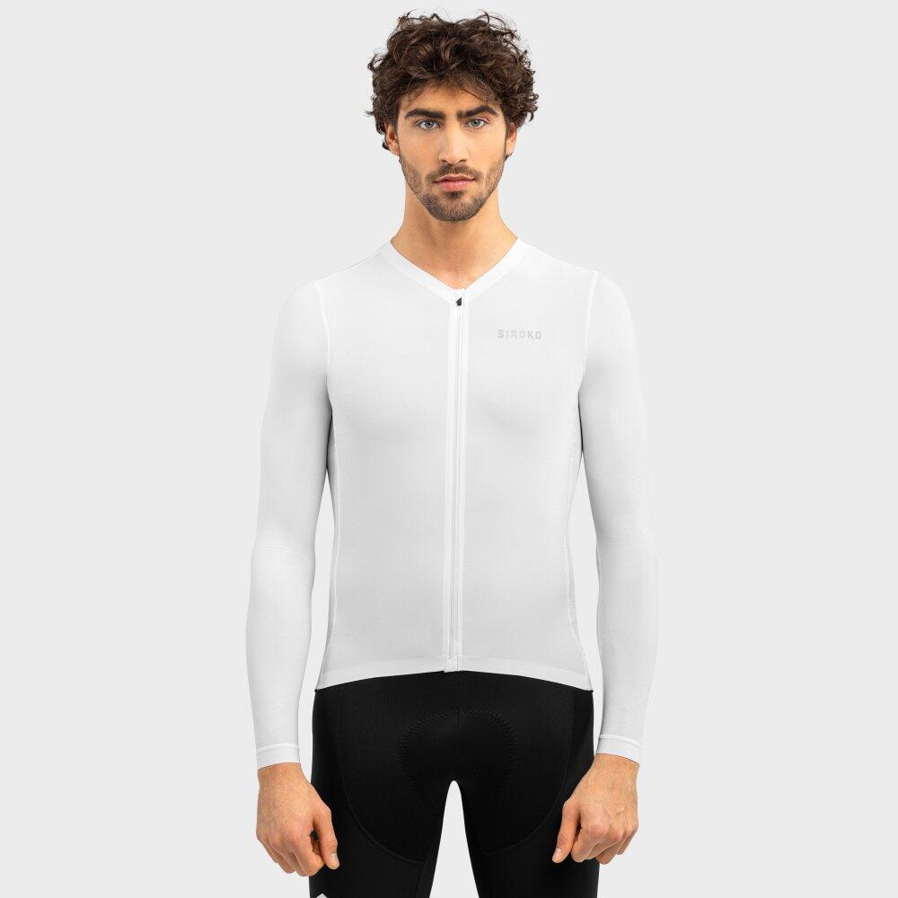 Maillot manga larga ultraligero ciclismo SIROKO SRX PRO Dome Blanco Hombre