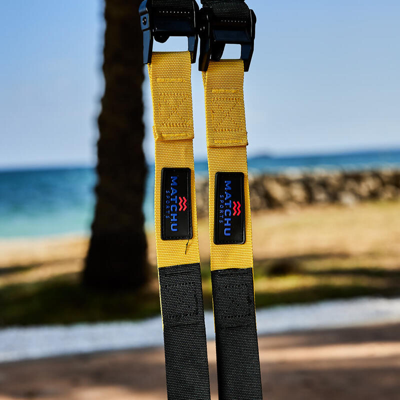 Suspension trainer - TRX kwaliteit - Zwart/geel - Met draagtas