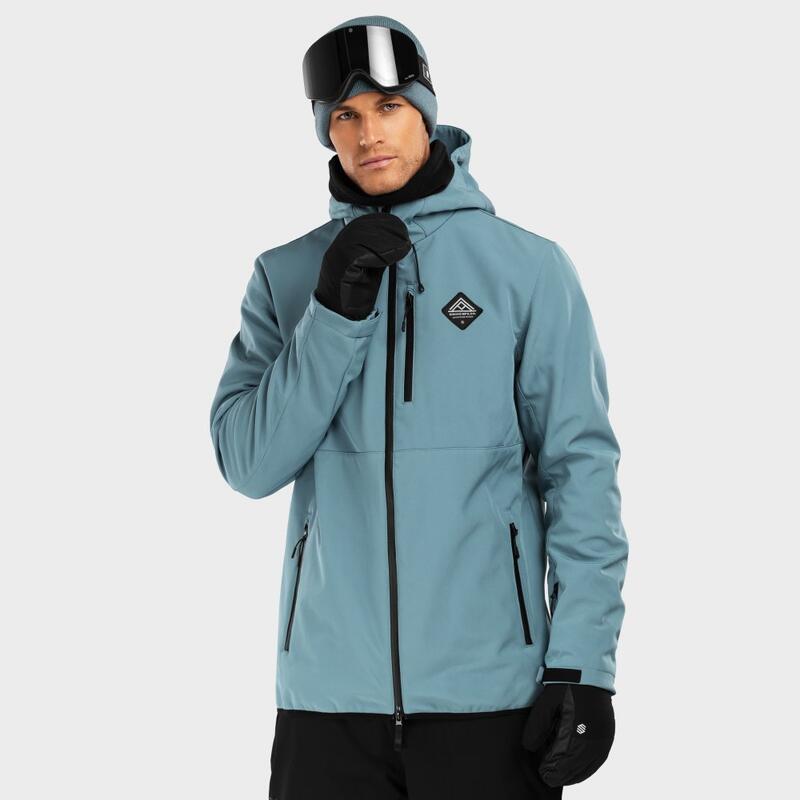 Jacke Wintersport SIROKO W2 Beluga Stahlblau Herren