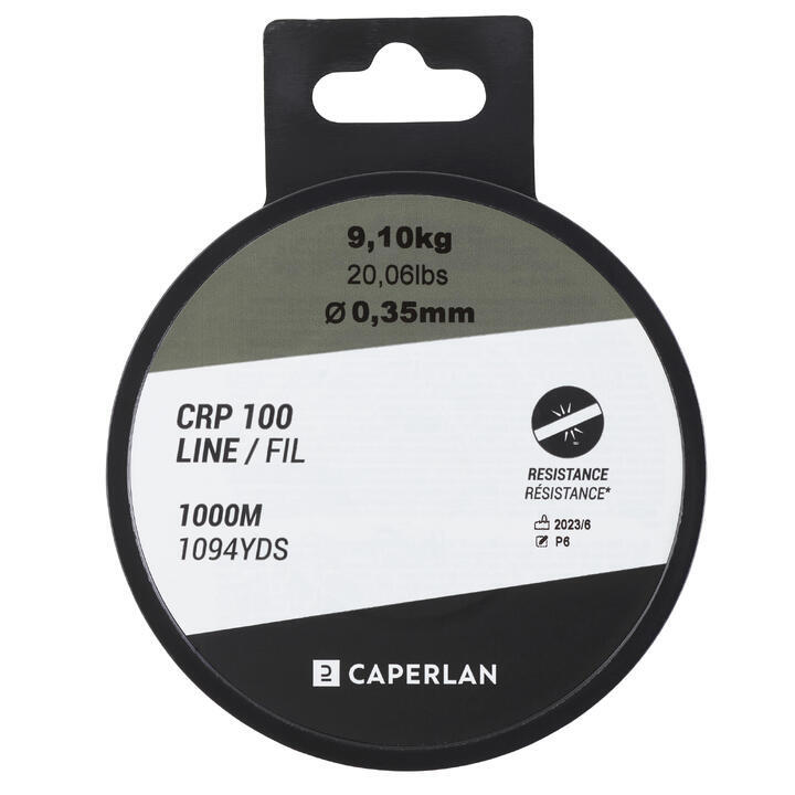 REFURBISHED LINE CARP FISHING LINE 1000 M DARK BROWN - B GRADE 3/4