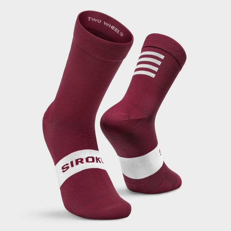 Calze da ciclismo Uomo e donna S1 Maroon Volata SIROKO Bordeaux