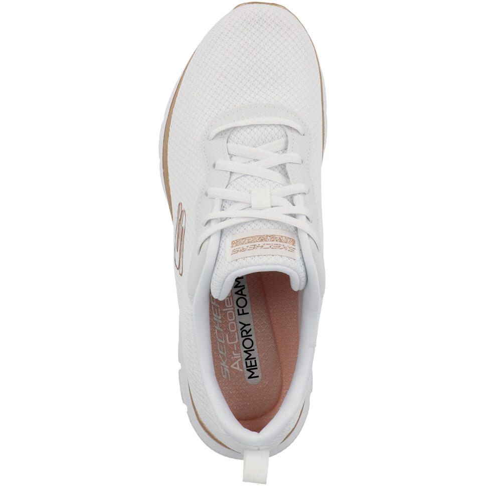 Obuwie Sportowe Damskie Skechers Mesh Lace-Up W Biały