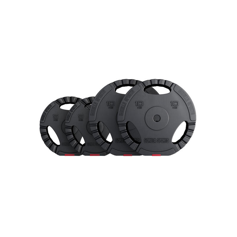 GORILLA SPORTS Gripper Kunststoff Hantelscheiben 1,25 - 15 KG