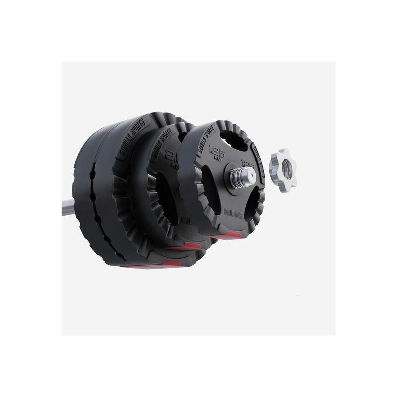 Set discuri din plastic umplute cu ciment cu prinderi 27,5 kg - 4 x 5 kg, 2 x 2.