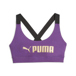 Fit trainingsbeha voor middelzware inspanningen voor dames PUMA Purple Pop Gold