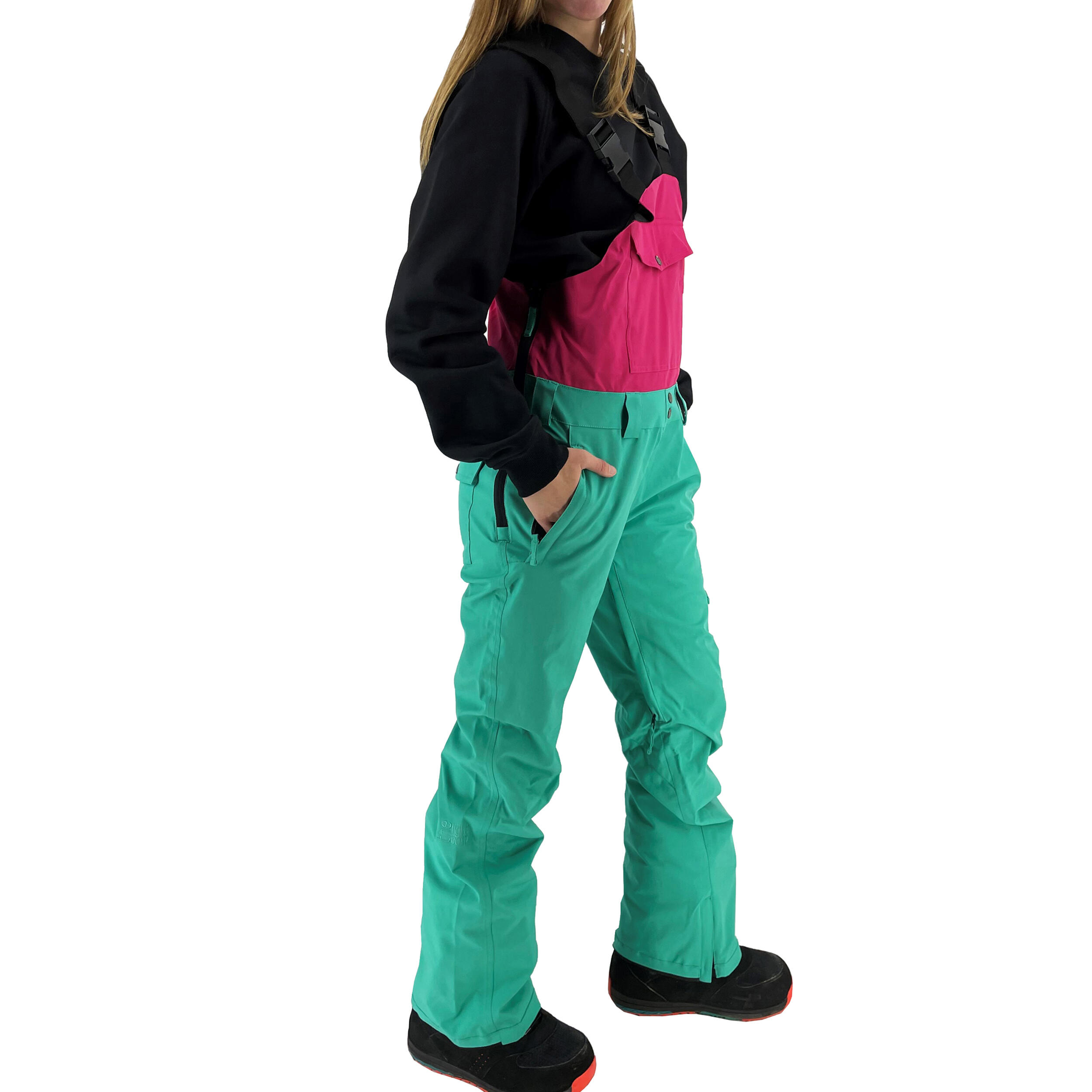 Ski-/Snowboardhose Damen - Leela pink mint 3/5