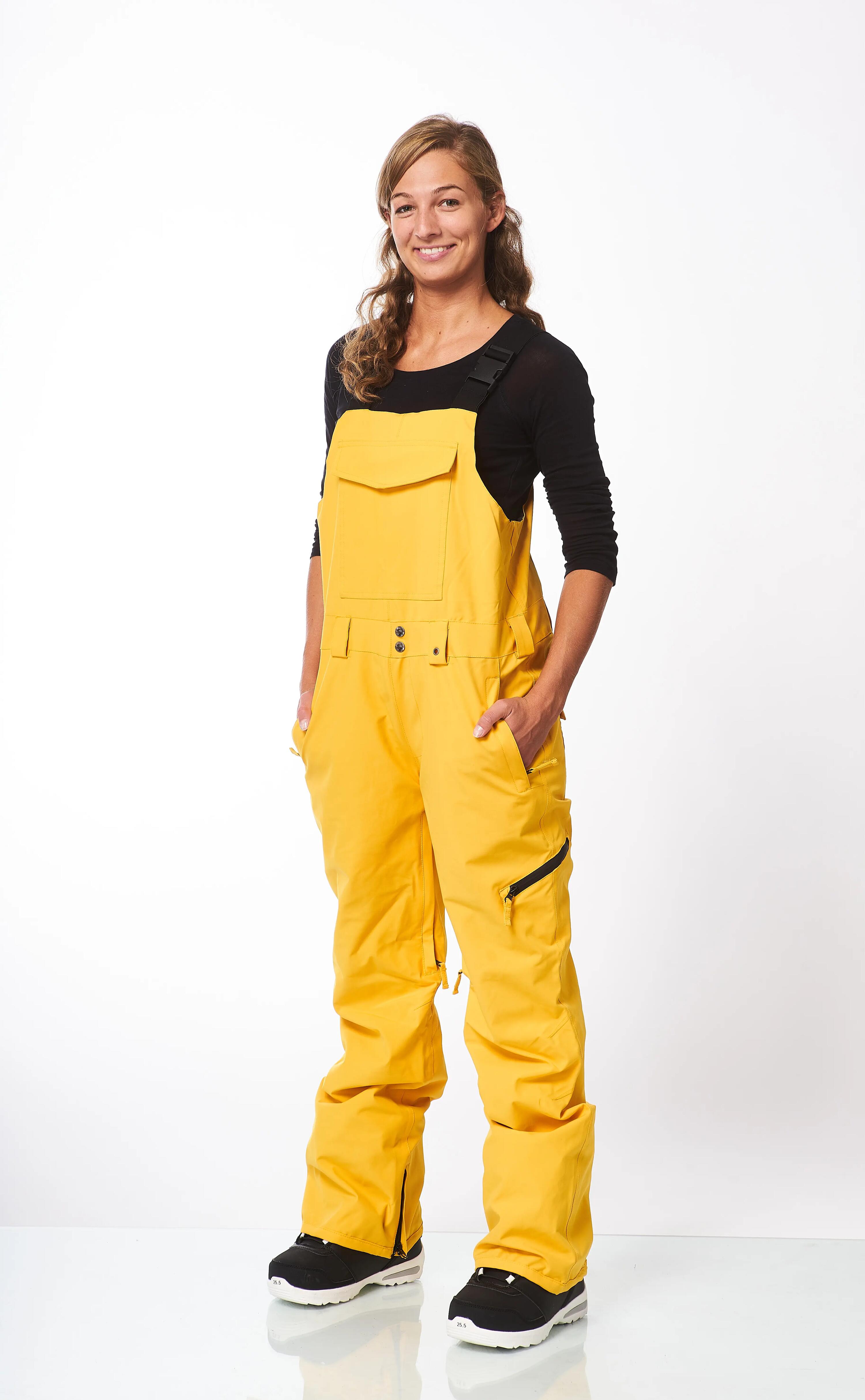 Ski-/Snowboardhose Damen - Leela mustard 1/6