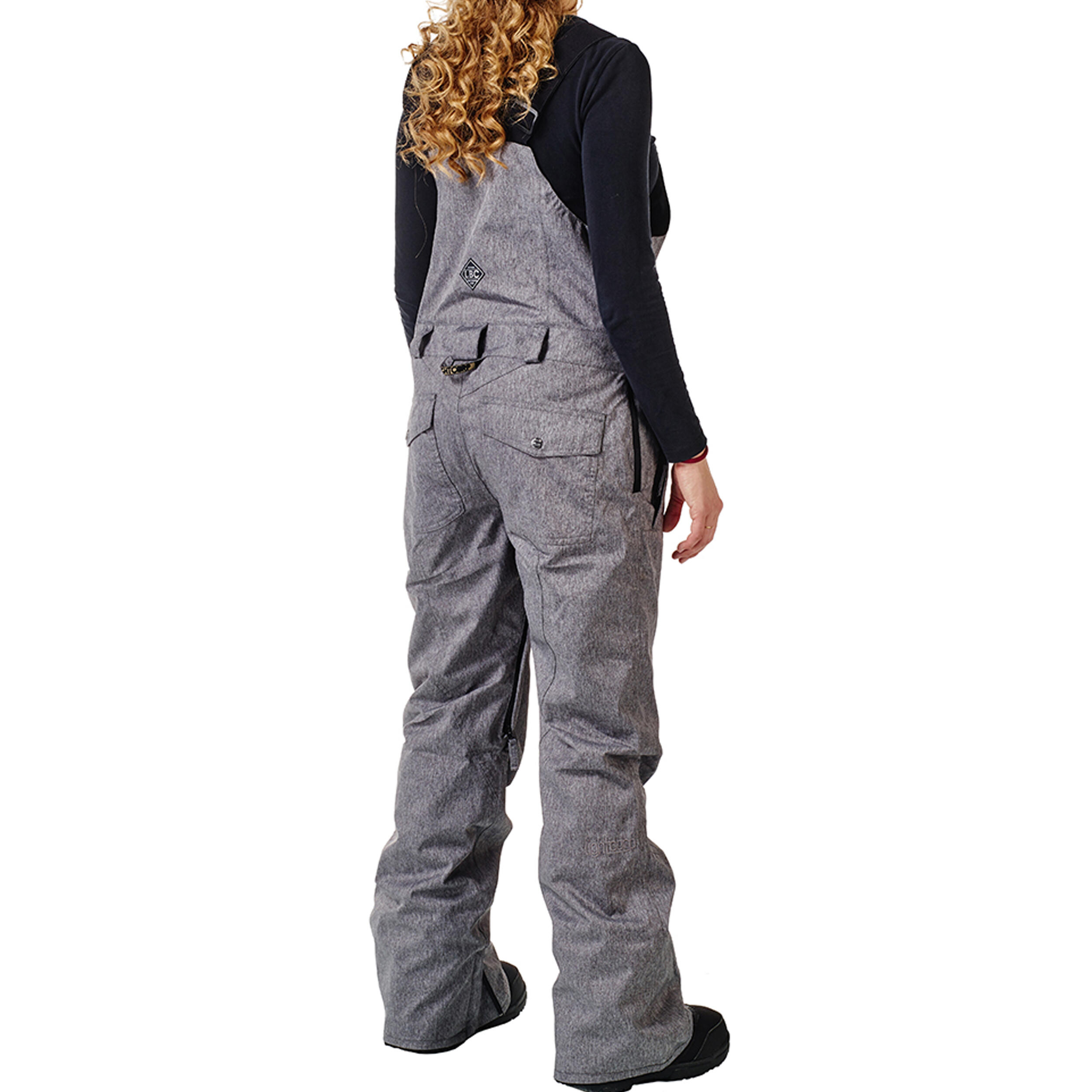 Ski-/Snowboardhose Damen - Leela grey heather 3/4