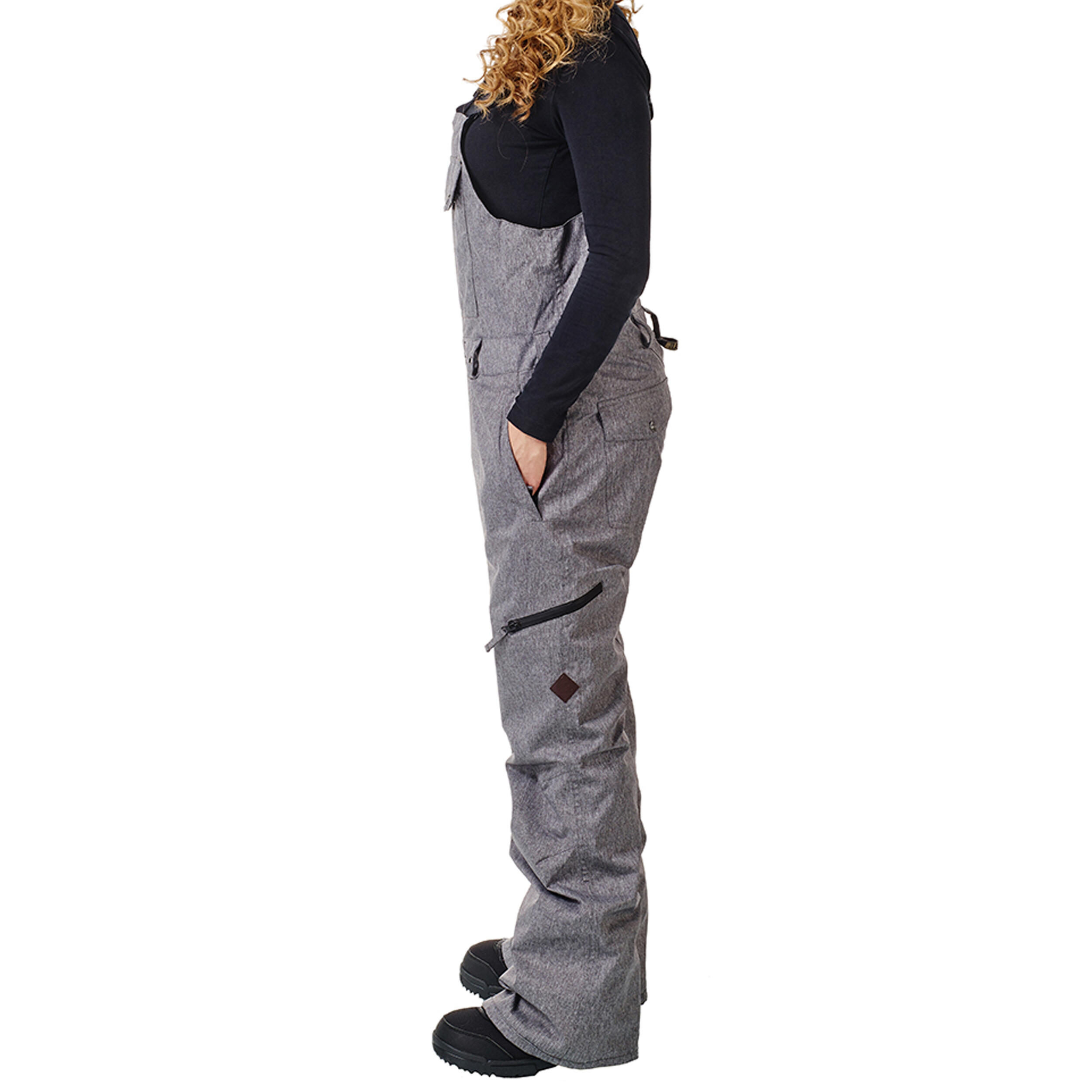 Ski-/Snowboardhose Damen - Leela grey heather 4/4