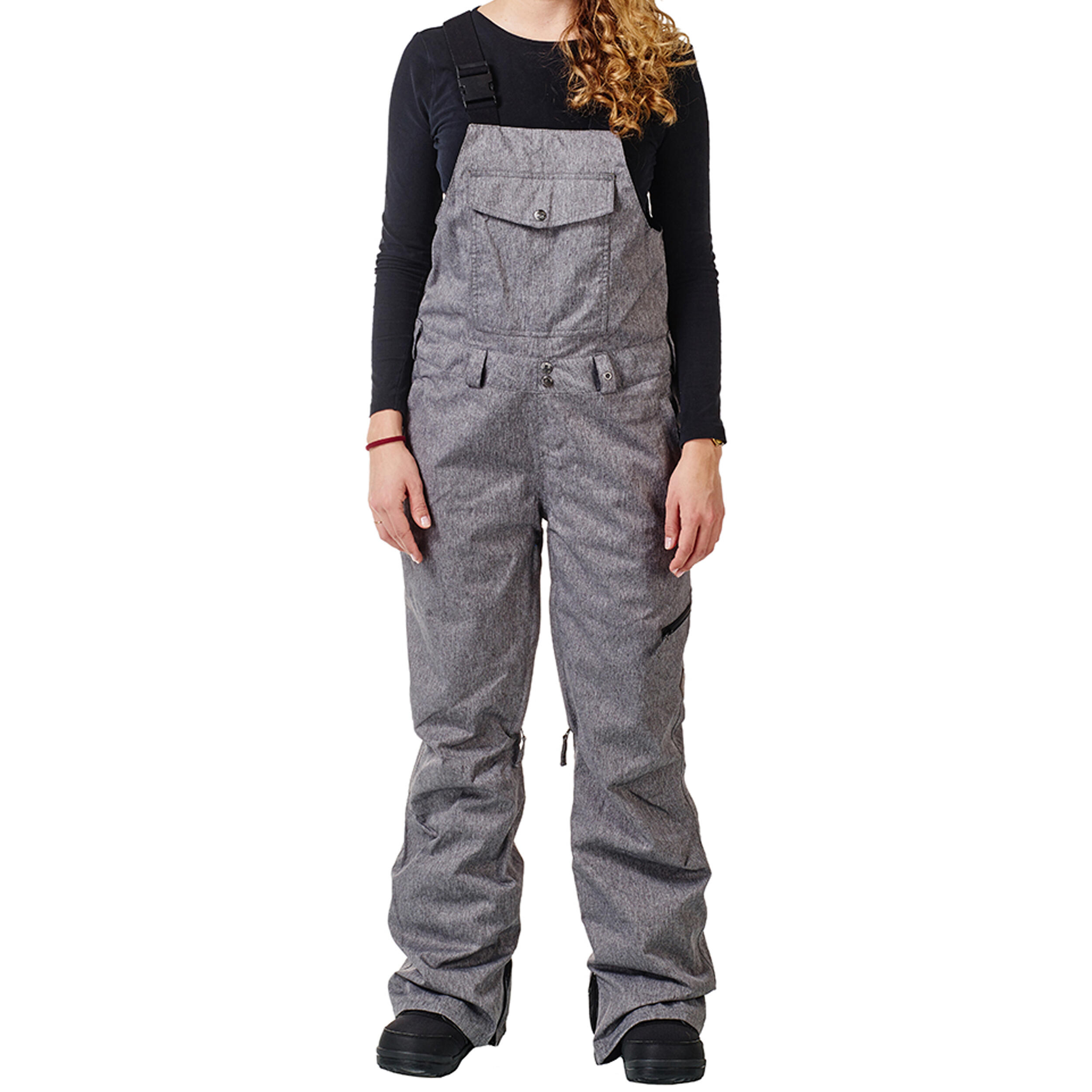 Ski-/Snowboardhose Damen - Leela grey heather 1/4