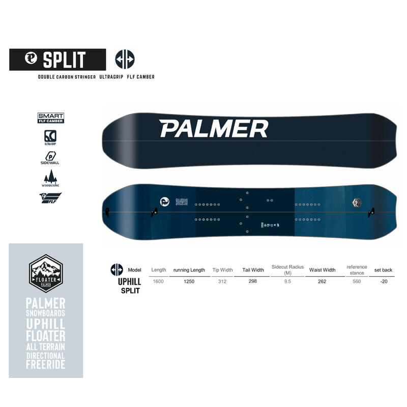 Palmer Uphill 160 Split Komplett Set SP Split Bindung und Voile Interface