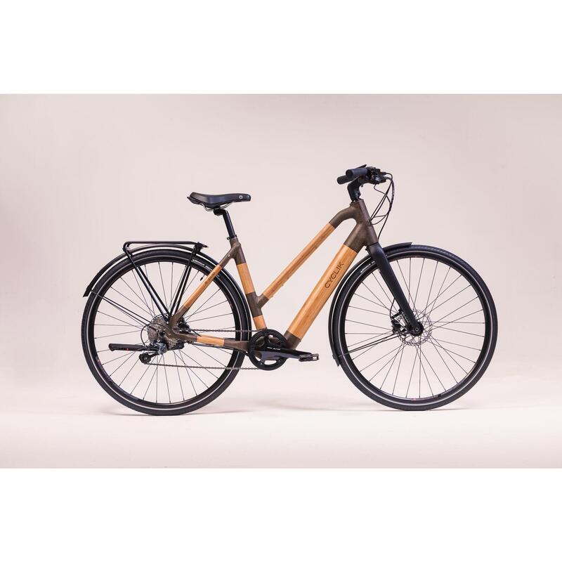 Bambu Elektro-Stadtfahrrad für Erwachsene Größe ML Schwarz