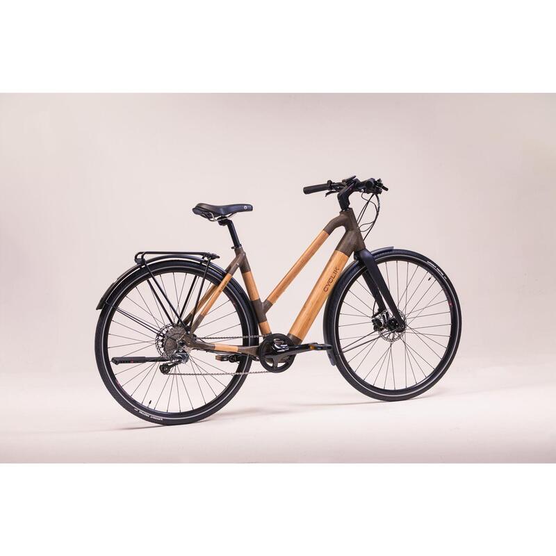 Bambu Elektro-Stadtfahrrad für Erwachsene Größe ML Schwarz