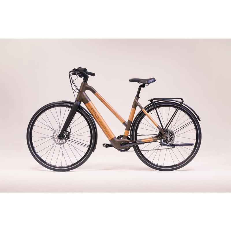 Bambu Elektro-Stadtfahrrad für Erwachsene Größe ML Schwarz