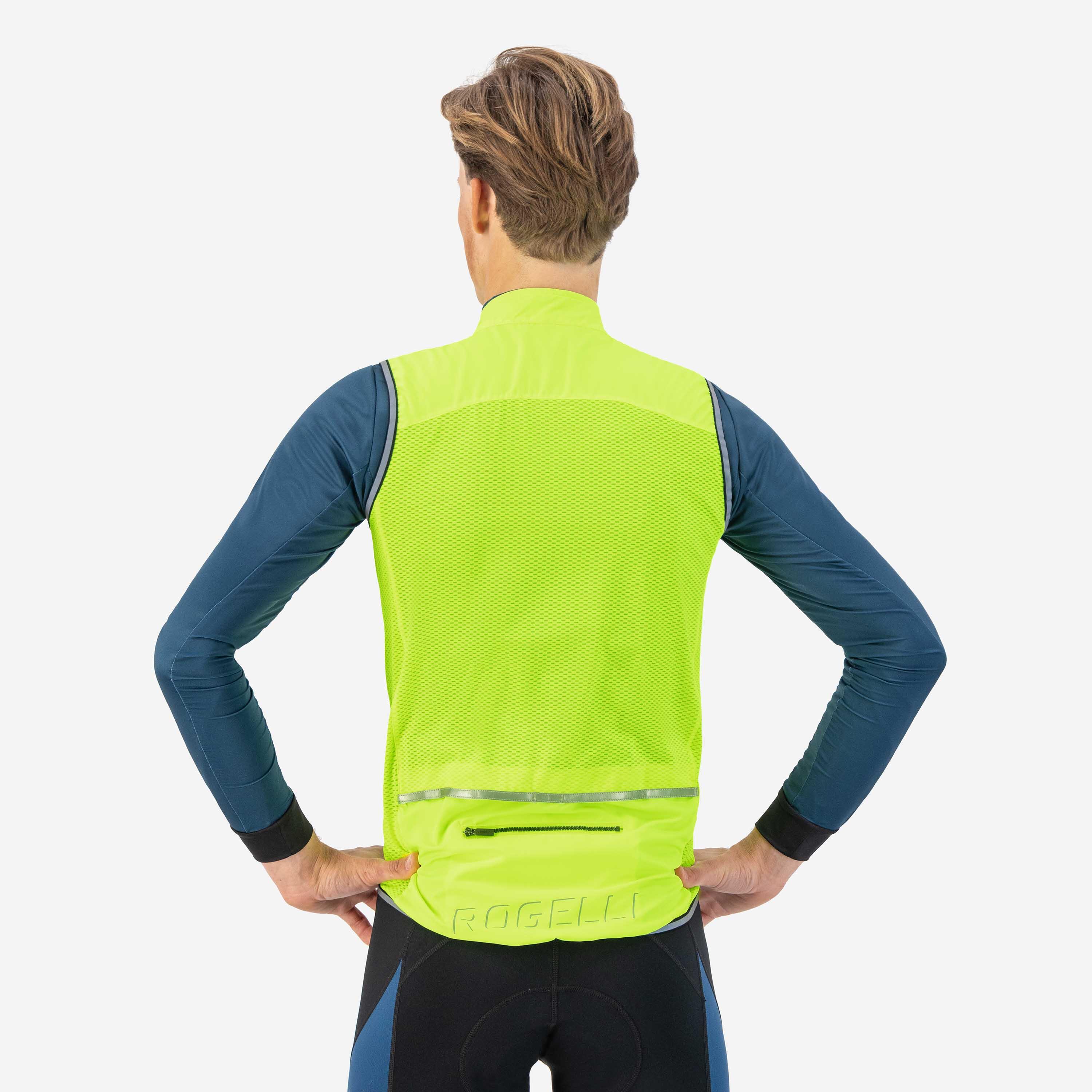Men's Cycling Body Vest Windproof Lightweight Core Yellow 4/7